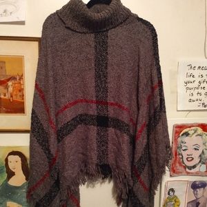 Cowl sweater poncho